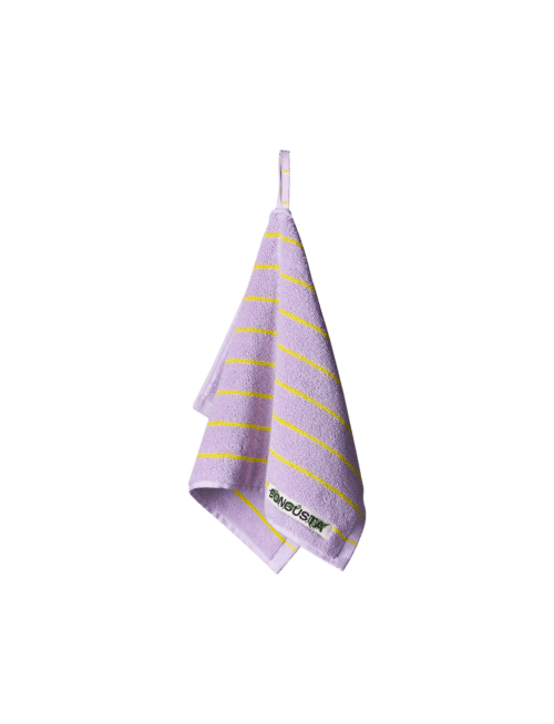 Naram Handdoek small Lilac & Neon Yellow