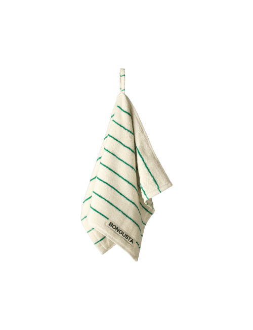 Naram Handdoek small Pure White & Grass