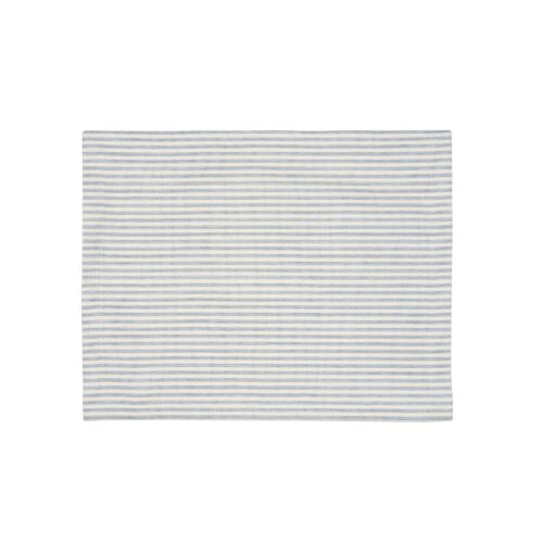 Placemat dusty blue streep