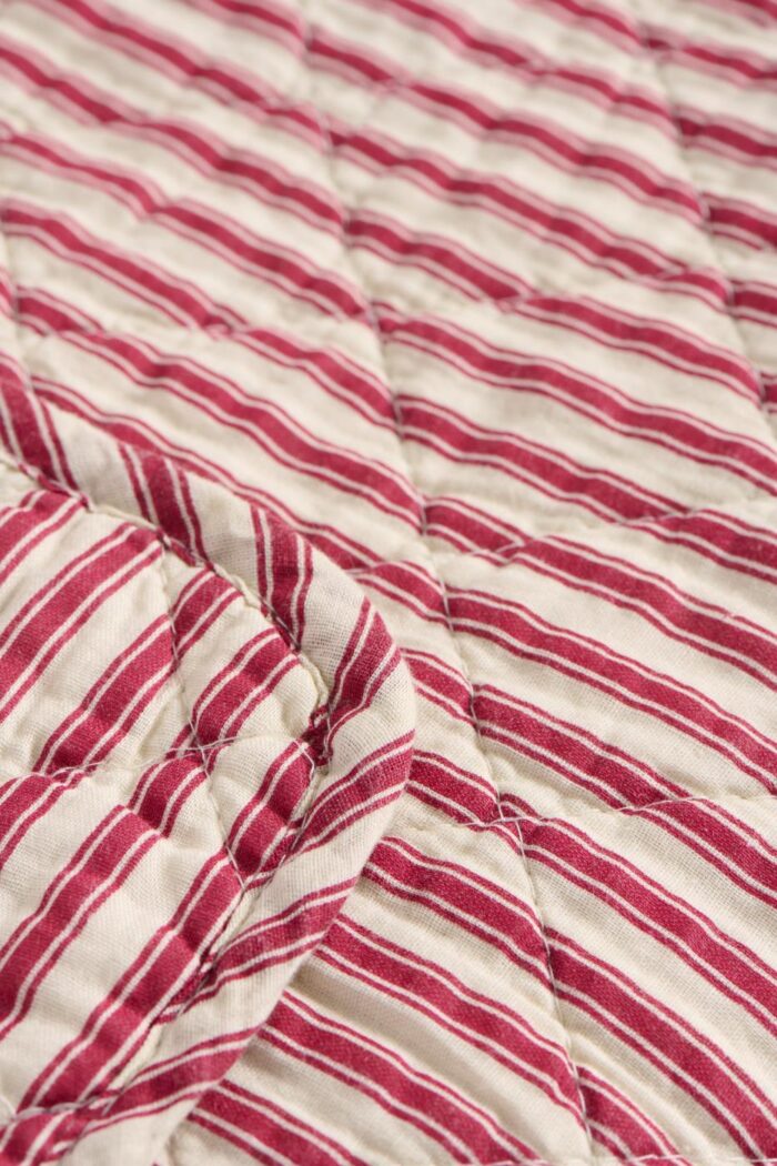 Quilt Streep rood-wit