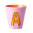 Rice Alfabet beker A roze