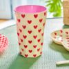 Rice melamine cup tall Darling Hearts