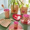 Rice melamine cup tall Darling Hearts