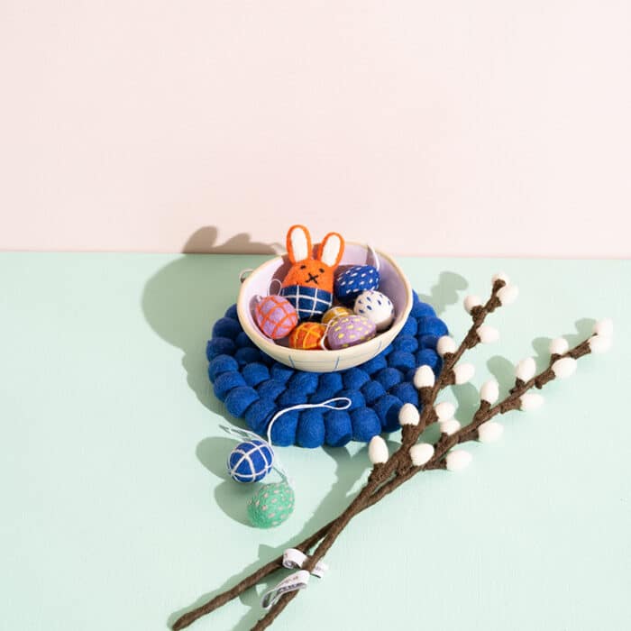 Set/5 paaseitjes Vilt Drops