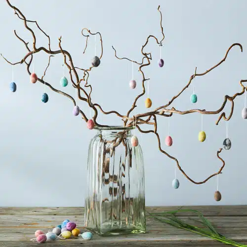 Set/6 paaseitjes Vilt Marble