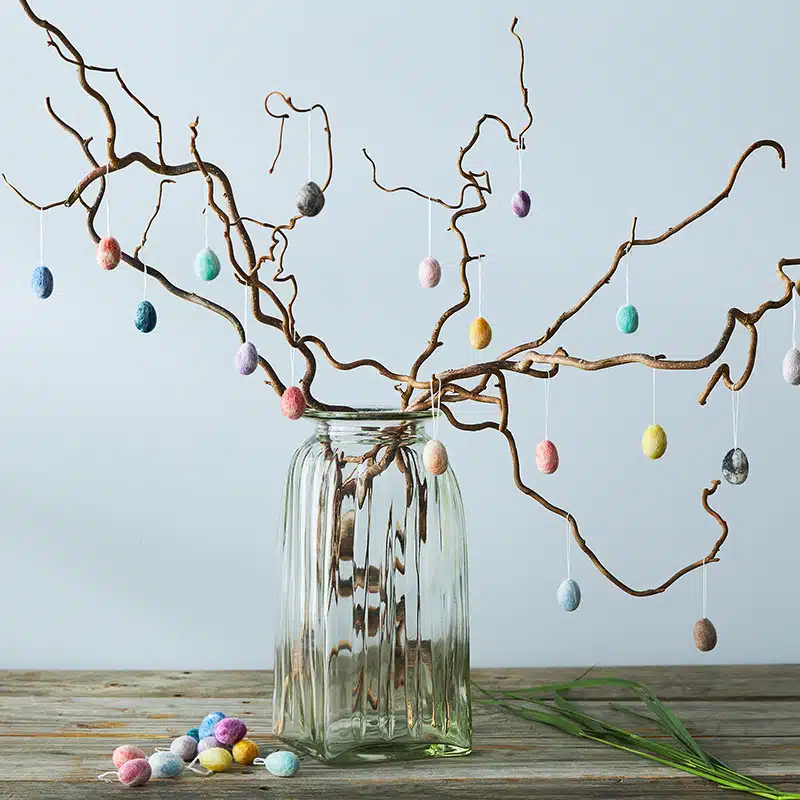 Set/6 paaseitjes Vilt Marble