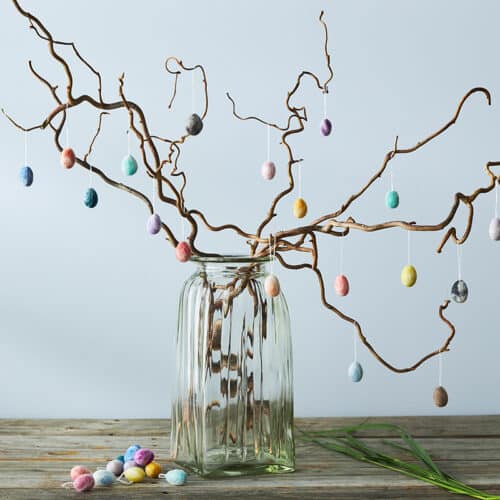 Set/6 paaseitjes Vilt Marble