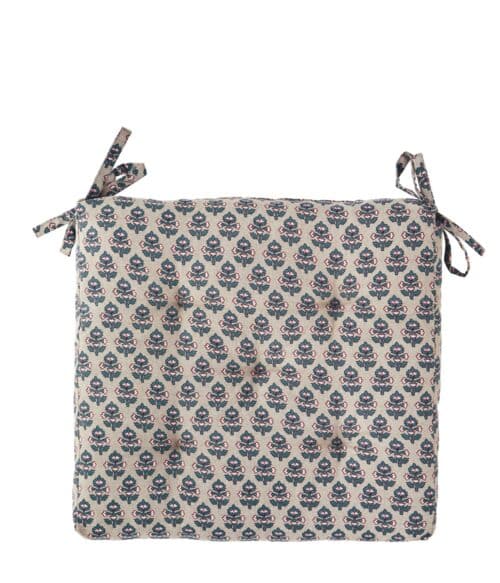 Stoelkussen Flower taupe pink