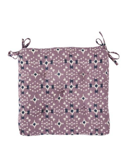 Stoelkussen Ikat dusty lilac blue