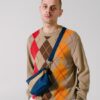 Susan Bijl Bum Bag S Navy & Camel