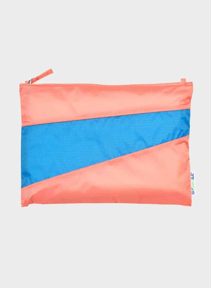 The New Pouch Large Coral&Wave