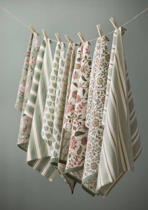 Theedoek blockprint Asha Melon