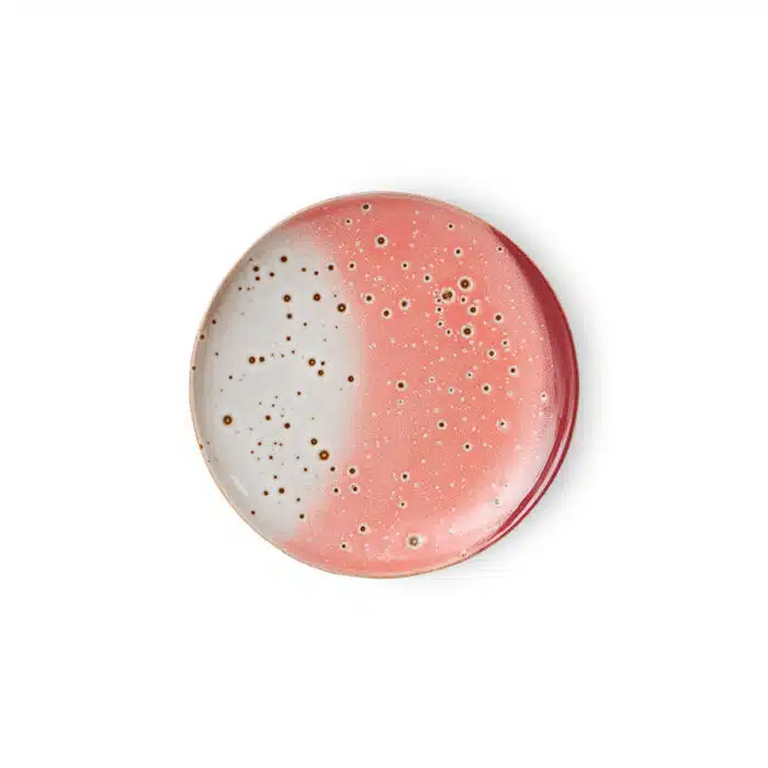 70's ceramic Gebaksbordje set/2 Lychee