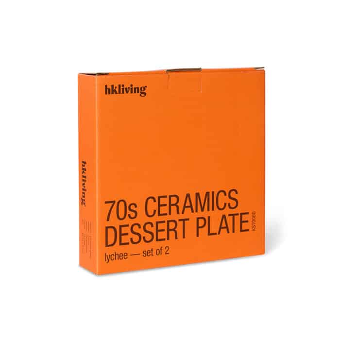 70's ceramic Gebaksbordje set/2 Lychee