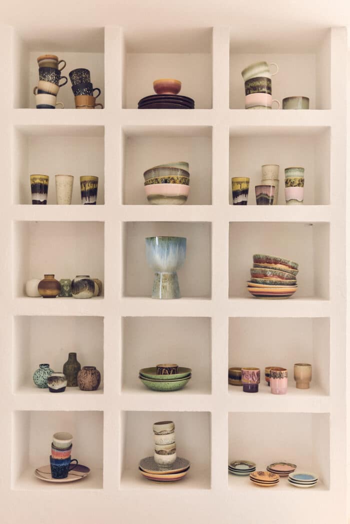 70's Ceramic Tea Cups set/2 Odyssey