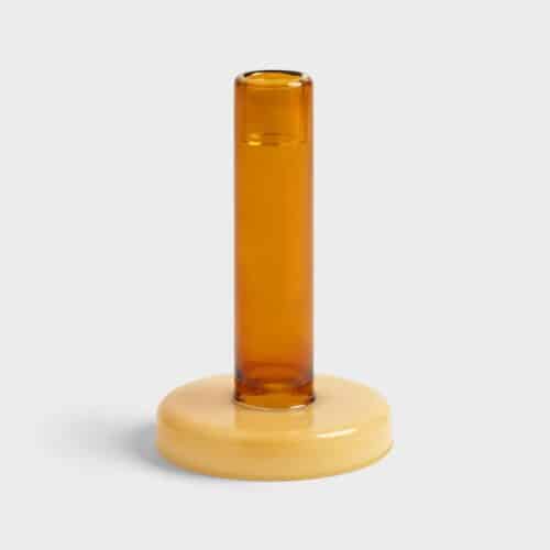Bole kandelaar Small Amber-Yellow