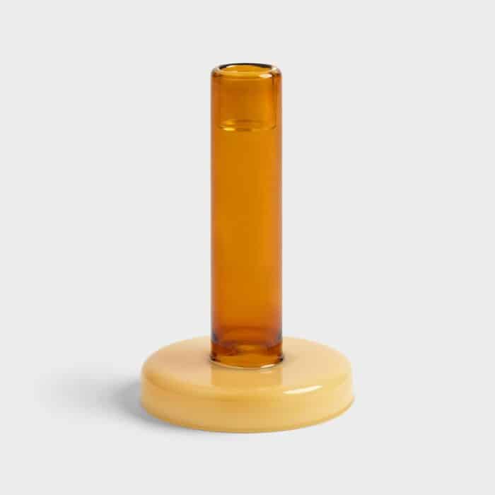 Bole kandelaar Small Amber-Yellow
