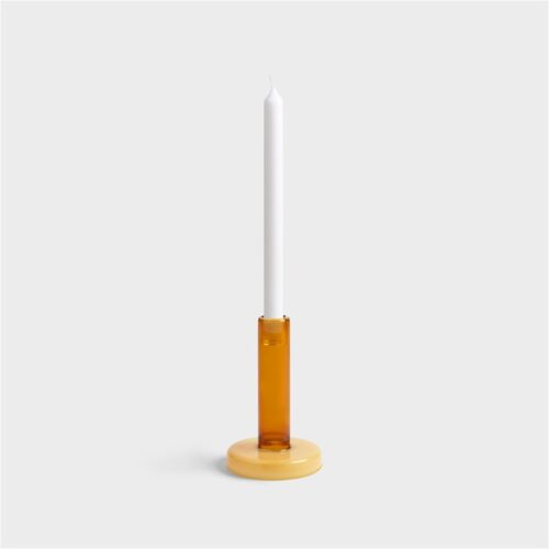 Bole kandelaar Small Amber-Yellow