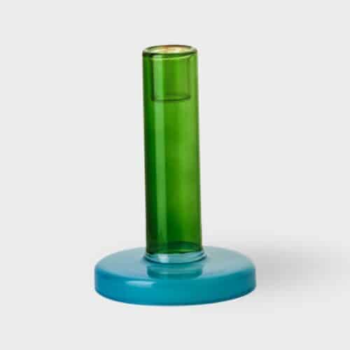 Bole kandelaar Small Green-Blue