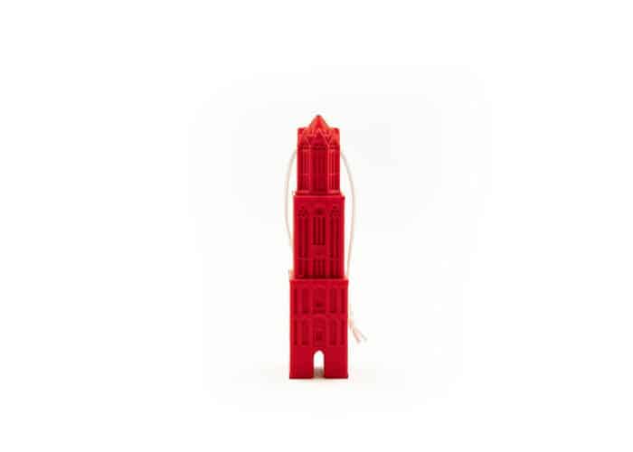 Domtoren Kerstboomhanger rood 3D geprint