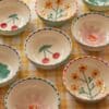 Kom - Jade - Hand-painted Yellow Flower
