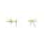 Mini dotted Bow stud oorbellen gold
