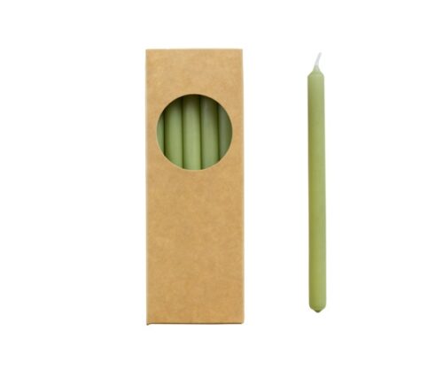 Potloodkaarsjes lang olive green