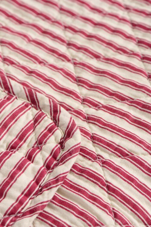 Quilt Streep rood-wit