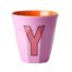 Rice Alfabet beker Y roze