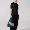 Shopping Bag L Navy & Camel