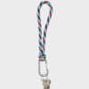 Susan Bijl Kumihimo Keychain Keyblue & Red Alert