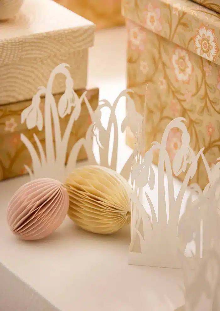 Tafel slinger Sneeuwklokje wit