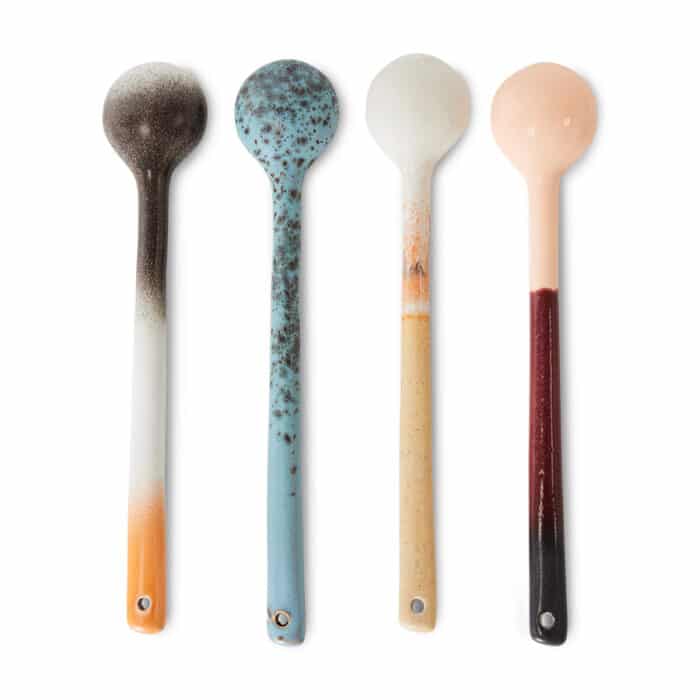 70's ceramics Spoons Large Breeze set/4