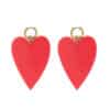 Betty Bogaers Earrings hoop Big Heart pink neon