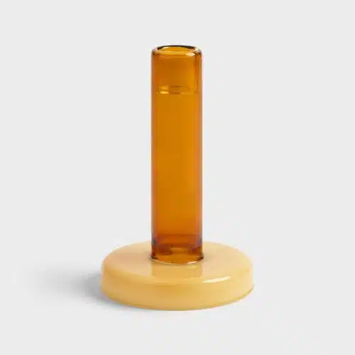 Bole kandelaar Small Amber-Yellow