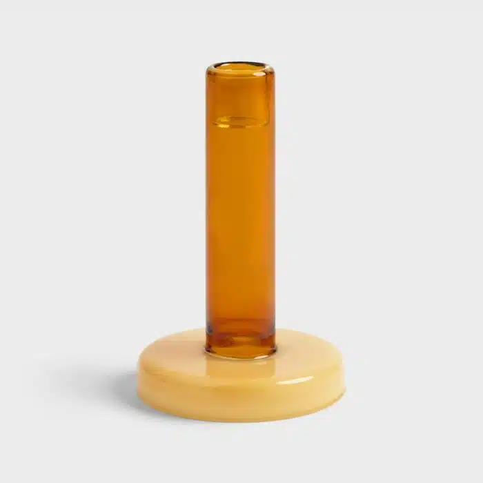 Bole kandelaar Small Amber-Yellow