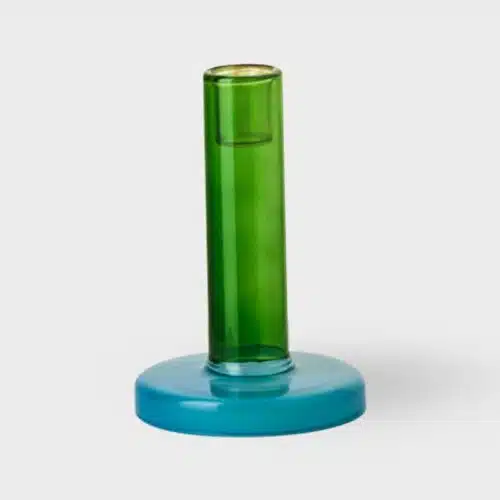 Bole kandelaar Small Green-Blue