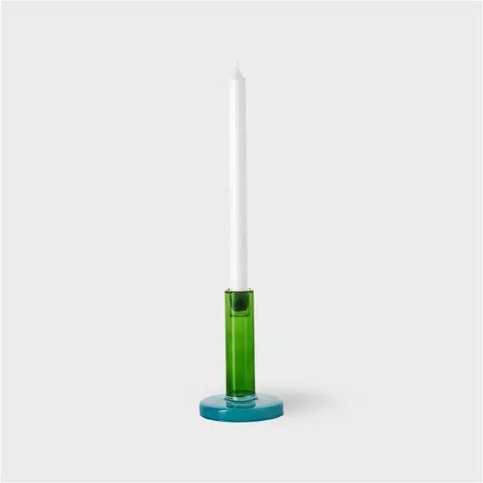 Bole kandelaar Small Green-Blue