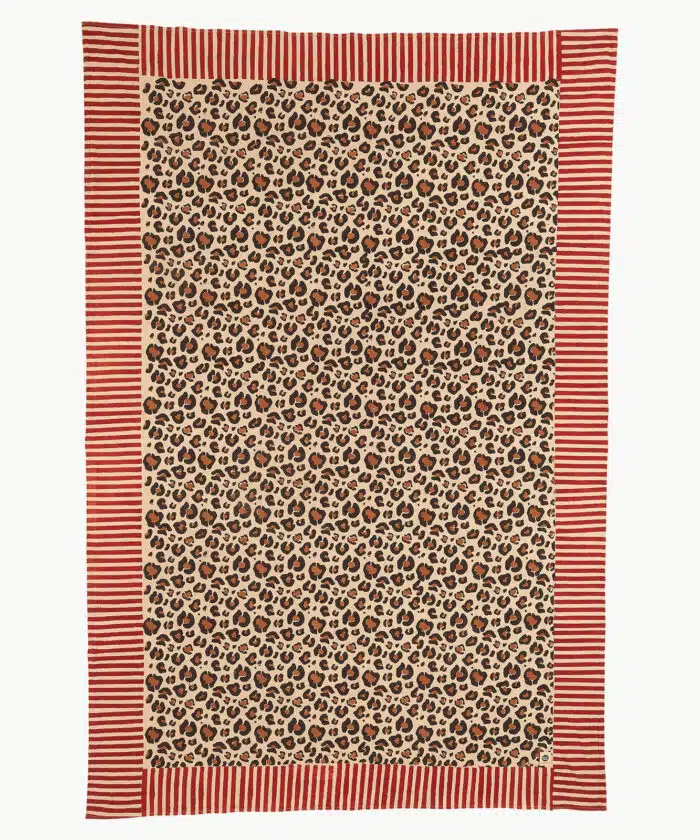 Leopard Single Throw in Tote Bag