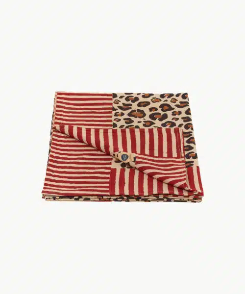 Leopard Single Throw in Tote Bag