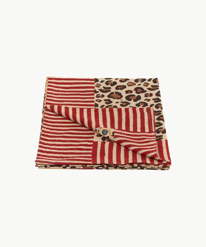 Leopard Single Throw in Tote Bag