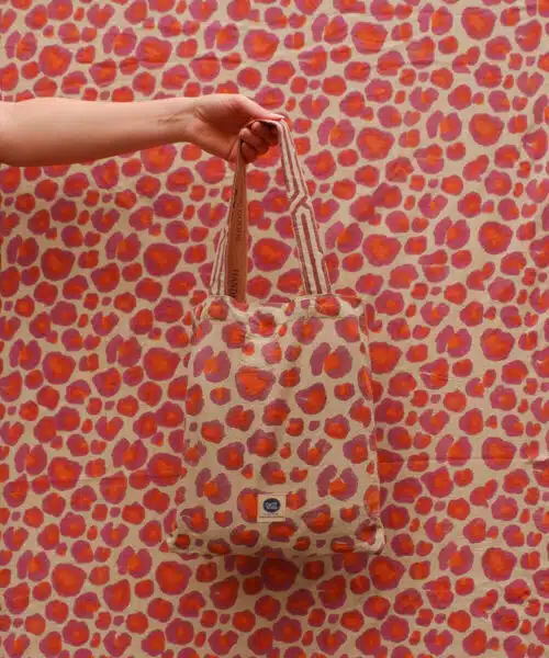 Pink Leopard Single Throw in Tote Bag
