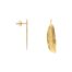 Feather Stud Oorbellen Goud