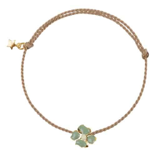 Folded Clover Rope Bracelet groen