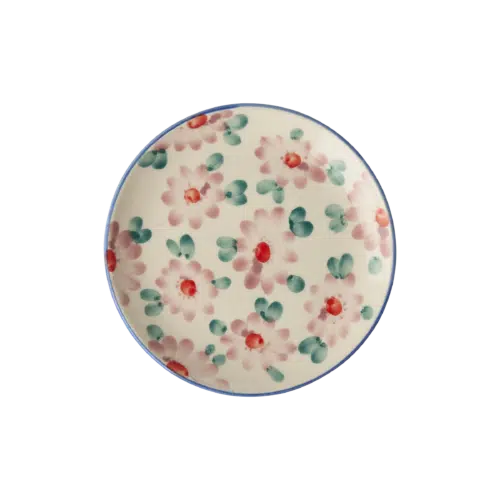 Gebaksbordje - Roze - Hand-painted Flowers