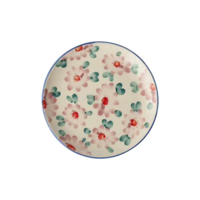 Gebaksbordje - Roze - Hand-painted Flowers