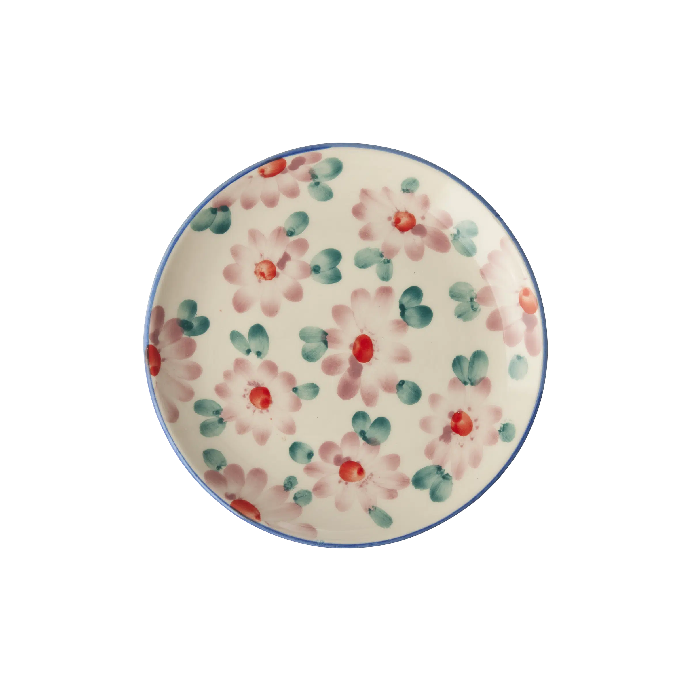 Gebaksbordje - Roze - Hand-painted Flowers