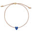 Resin Heart Bracelet Kobalt Gold Plated