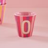 Rice Alfabet beker O roze streep