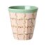 Rice melamine beker Checkered Stencil